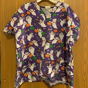 3xl Halloween scrub top